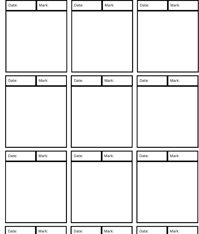 ورقة متابعة الطالب - انجليزي - Kitty Print Co