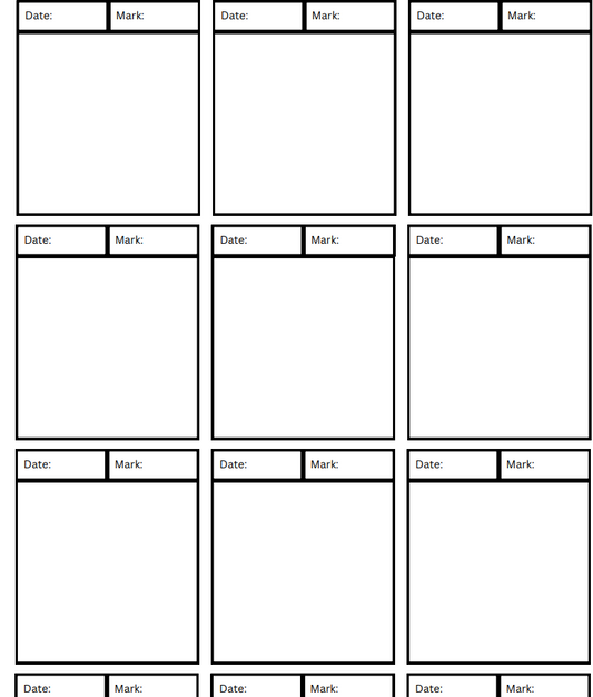 ورقة متابعة الطالب - انجليزي - Kitty Print Co