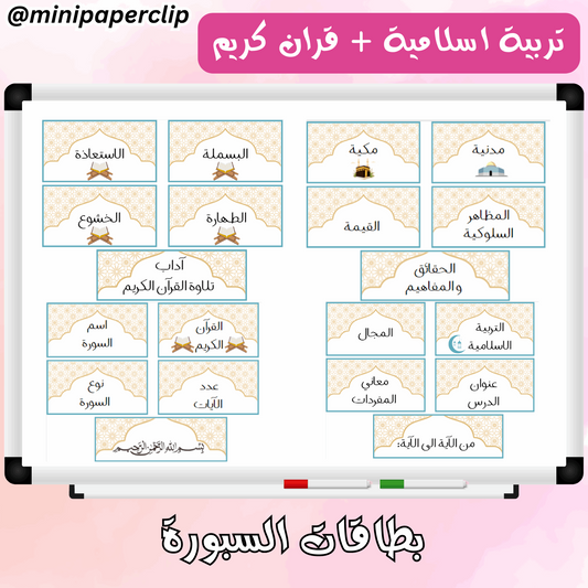 بطاقات السبورة - اسلامية و قران كريم